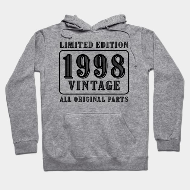 All original parts vintage 1998 limited edition birthday Hoodie by colorsplash